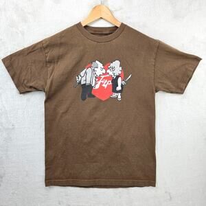 FTP Argument Tee Shirt F The Population Size Medium Brown Lockhorns Comic Strip